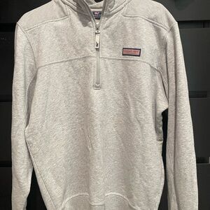 Vineyard Vines Gray Zip Up Sweater Soft Casual Comfort
